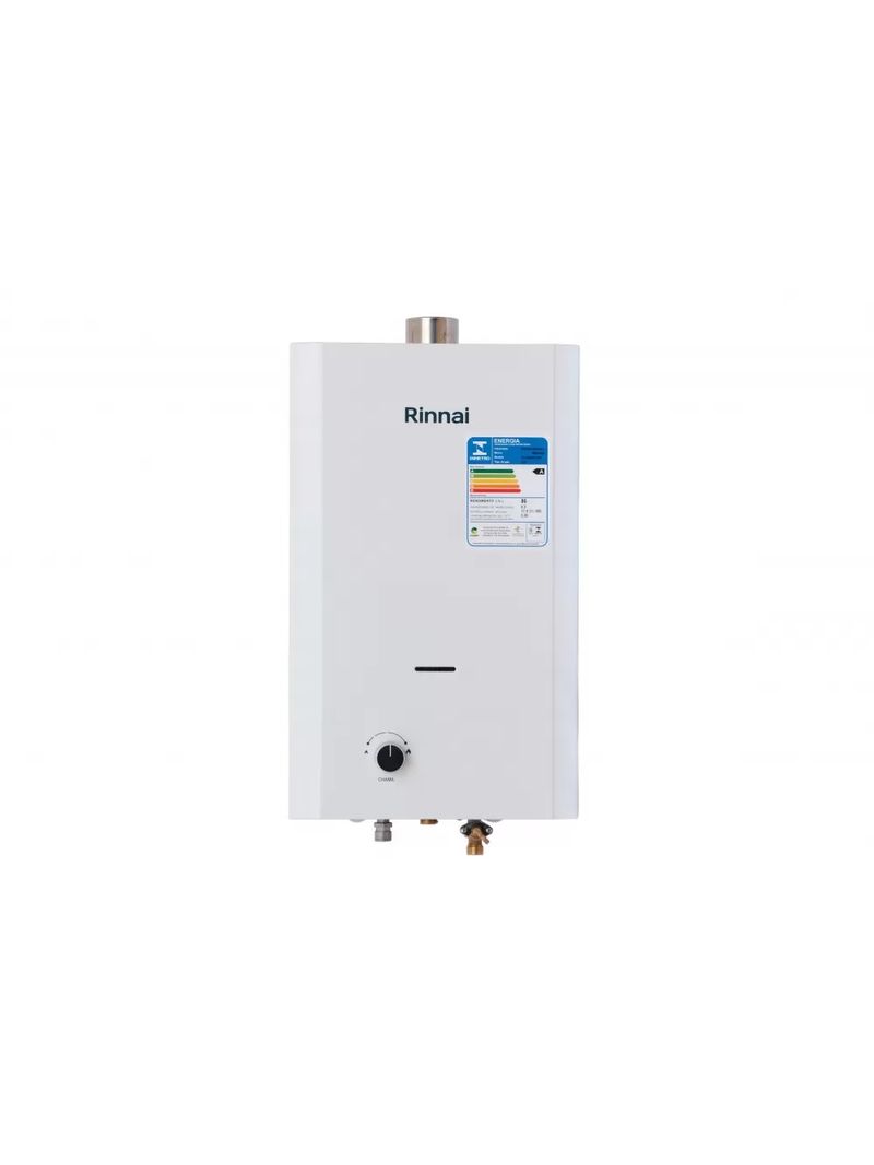 2189282-Aquecedor a Gas 8 Litros GN Mecanico M080 FEH Bivolt Rinnai-Amoedo
