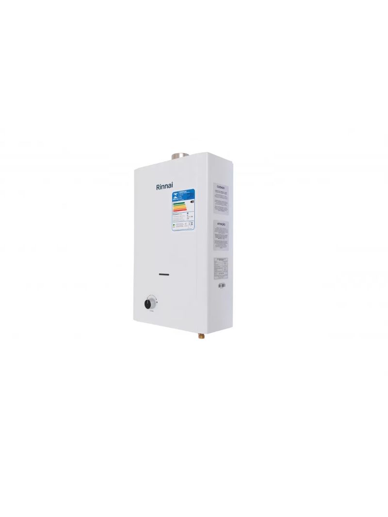 2189282-2-Aquecedor a Gas 8 Litros GN Mecanico M080 FEH Bivolt Rinnai-Amoedo