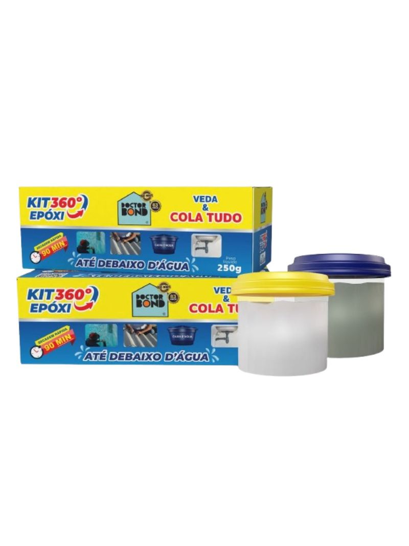 2246262-MASSA EPOXI KIT SECAGEM RAPIDA COLA 250G-Amoedo