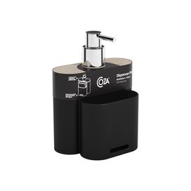 Dispenser Flat 500ml Preto Coza