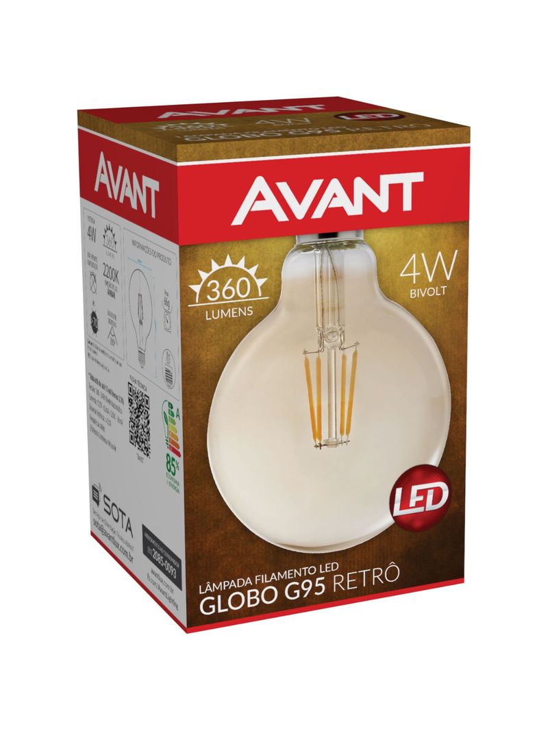 Lampada-Led-Globo-Retro-E27-G95-2200K-4W-Avant