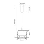 2350972 Pendente Led Nina 7W 3000K Preto Luminatti - Amoedo -2-