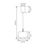 2350964 Pendente Led Nina 7W 3000K Vinho Luminatti - Amoedo