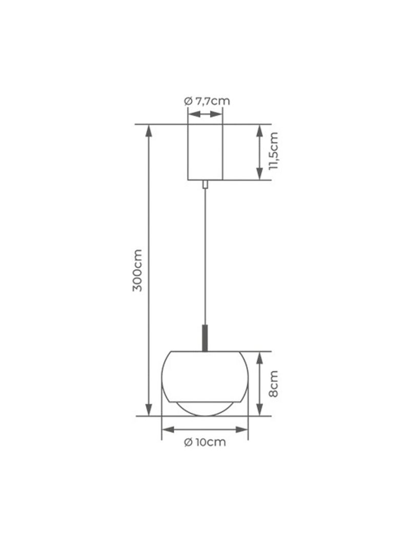 2350964 Pendente Led Nina 7W 3000K Vinho Luminatti - Amoedo