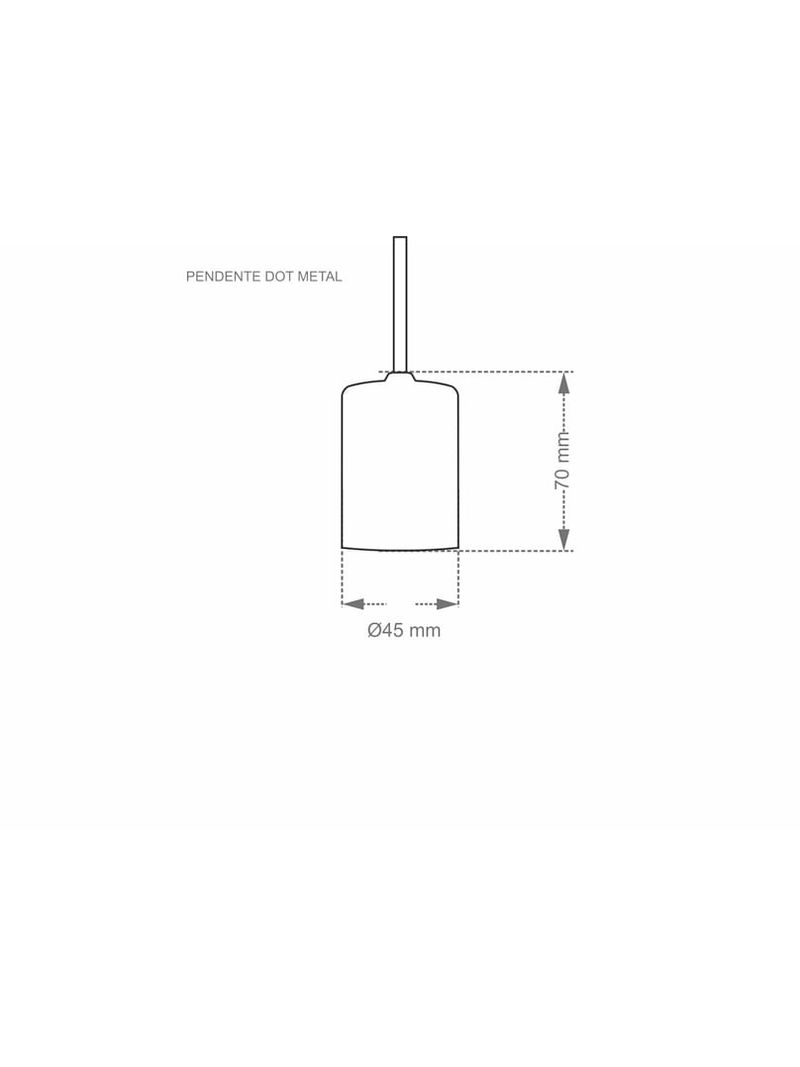 1761090-Pendente-Dot-Metal-1xE27-Preto-Taschibra---Amoedo