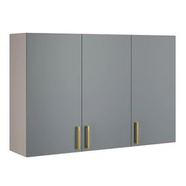 Armário 120 3 Portas Essence Fendi e Gris Itatiaia