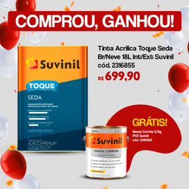 Tinta Acrilica Toque Seda 18Litros Branco Neve Interior Exterior Suvinil