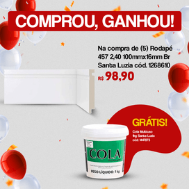 Rodapé 457 2,40 100mmx16mm Branca Santa Luzia
