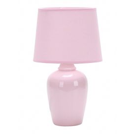 Abajur Cerâmica Pottery 32cm 1xE27 Rosa Taschibra