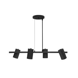 Pendente Foccus 4xE27 Preto Fosco Taschibra