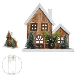 Casa Decorativa com Led 20x10cm Flor arte
