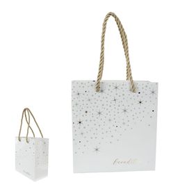 Sacola de Papel Celebrar 15x14cm Branco Flor Arte