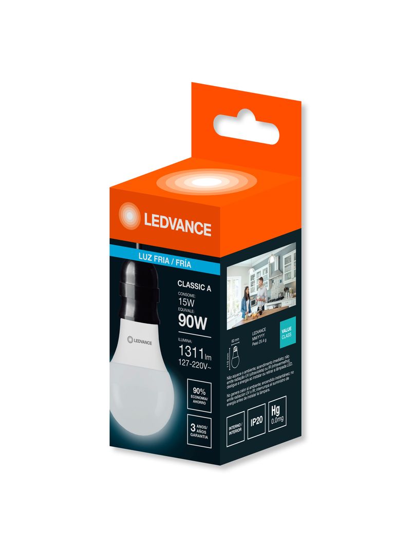 2218625 Lampada Led CLA90 15W 6500K Ledvance - Amoedo -1-