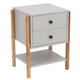 Mesa Cabeceira Magali 46cm Cinza Matt Astral Design