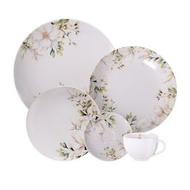 Aparelho de Jantar Magnólia Porcelana Decorado 20 Peças Tramontina