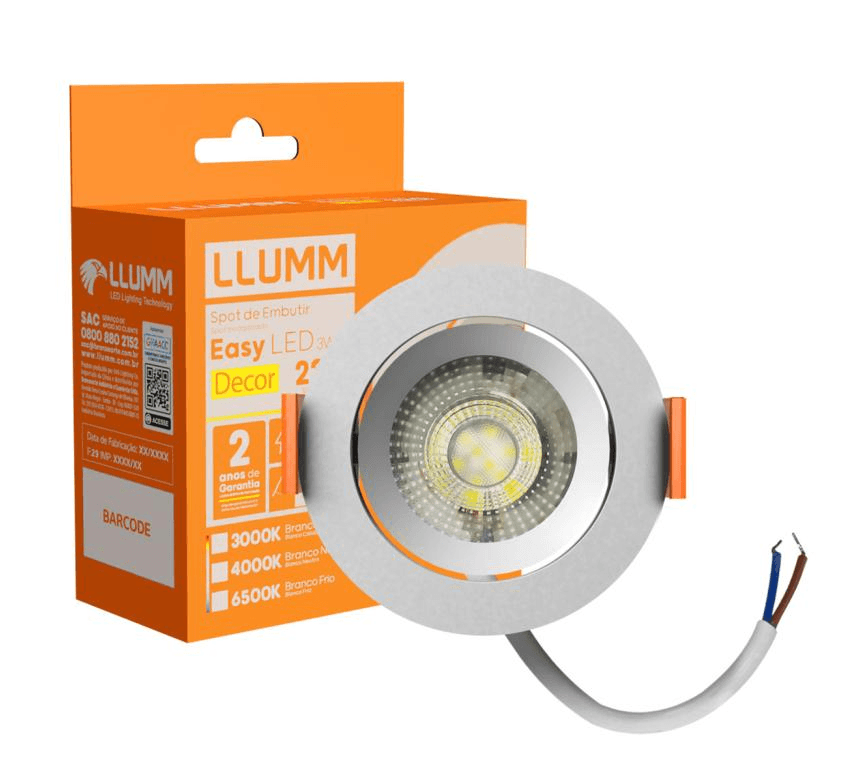 Spot Embutir Easy Led Decor 3W 6500K Bronzearte