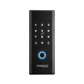 Fechadura Digital Biometria FDV-201 Porta de Vidro Preto Pado