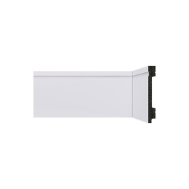 Rodapé B104 Frisado Poliestireno 100x13x2400mm Branco Santa Luzia