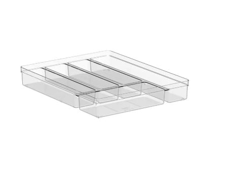 Organizador De Talheres 5 Secões Clear Nt Ou