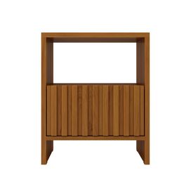 Mesa de Cabeceira Mariah Ripado 50cm Freijó Astral Design