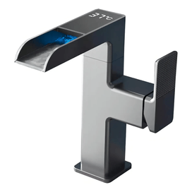 Misturador para Lavatório de Mesa com Led e Controle de Temperatura Cinza Kokay