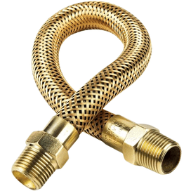 Tubo Flexível Inox Tomback 1/2x300mm Dourado Haenke